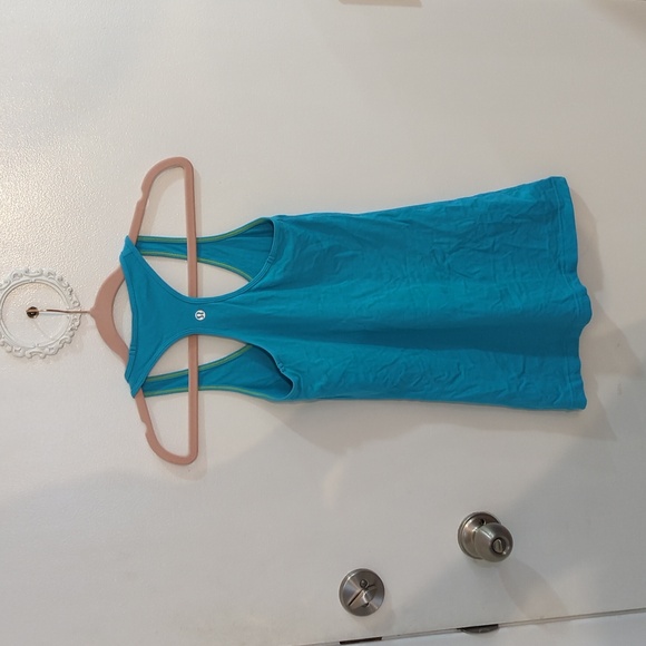 Size 4 Lululemon Cool racer back tank, kayak blue 💙 - Picture 6 of 6